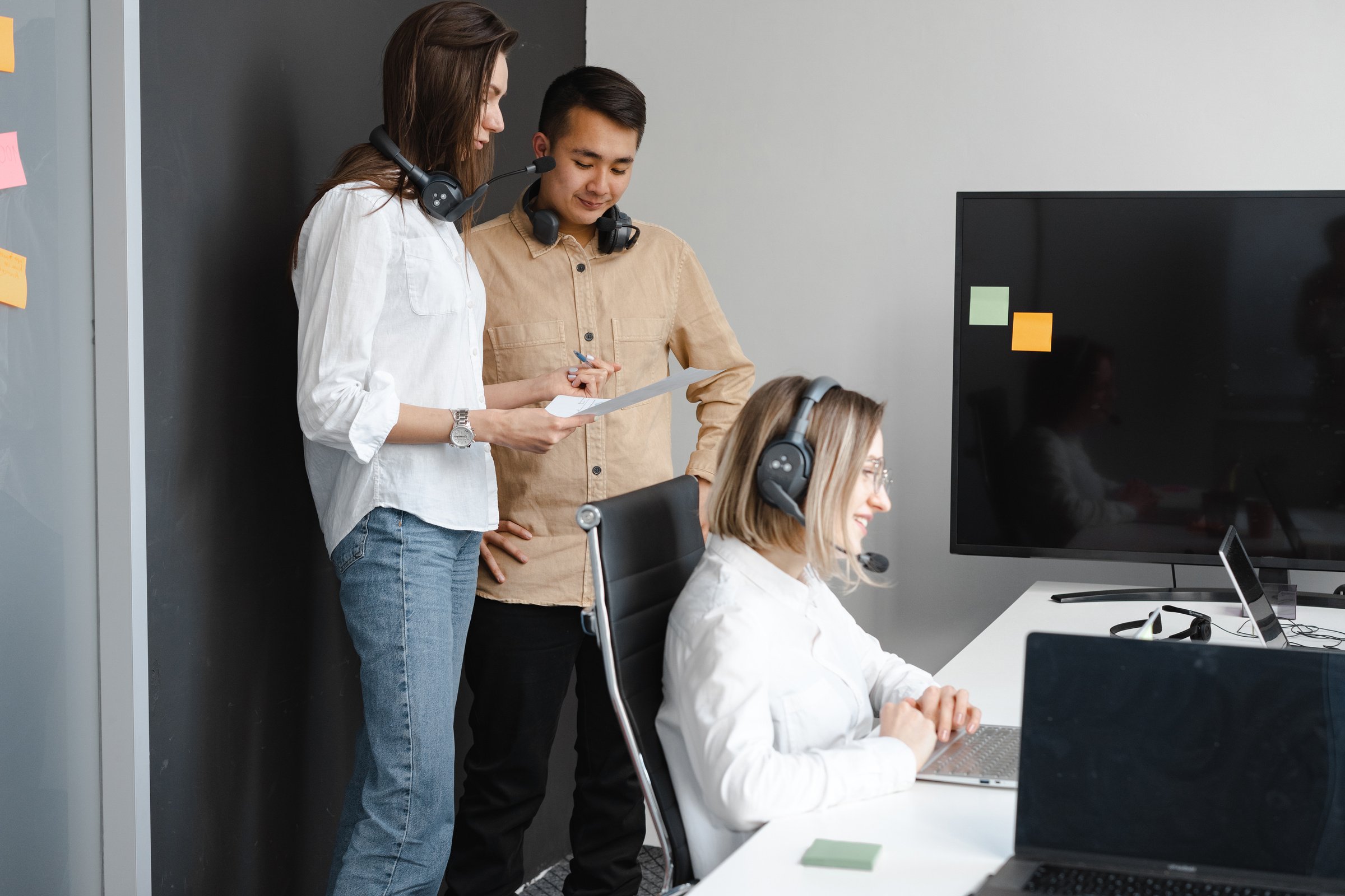 People Working in a Call Center